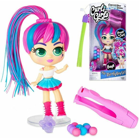 Curli Girls Bayli The BIRTHDAY GIRL Curling Hair - Picture 2 of 6